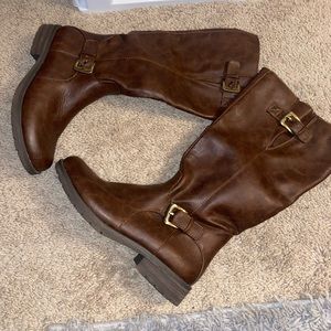 Brown tall boots